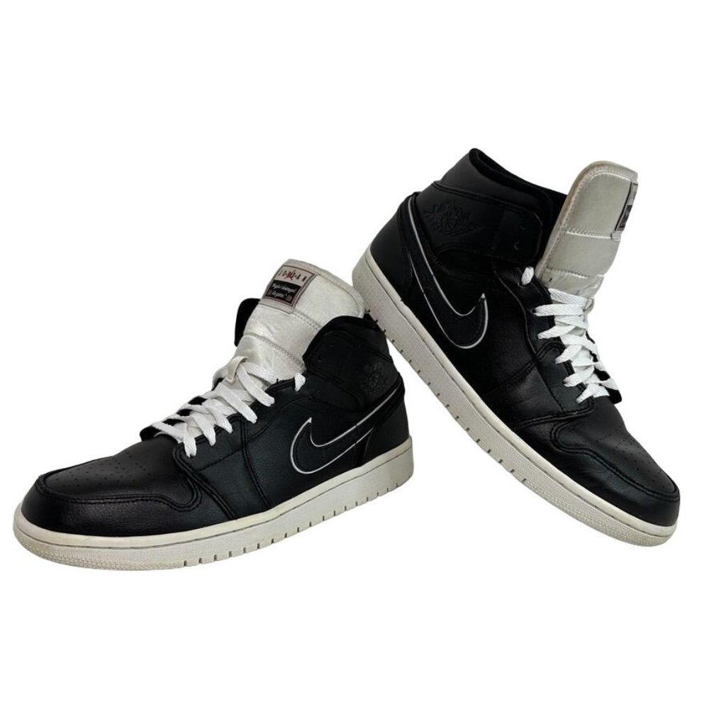 NIKE Air JORDAN 1 Mid SE Black 852542-016 Maybe I Destroyed The Game Mens Size 9